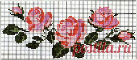Розы - вышивка крестом