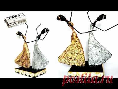How to make dancing doll from Newspaper and Tissue paper | African doll - YouTube