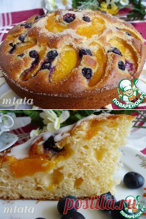 Персиковый пирог с рикоттой - кулинарный рецепт
