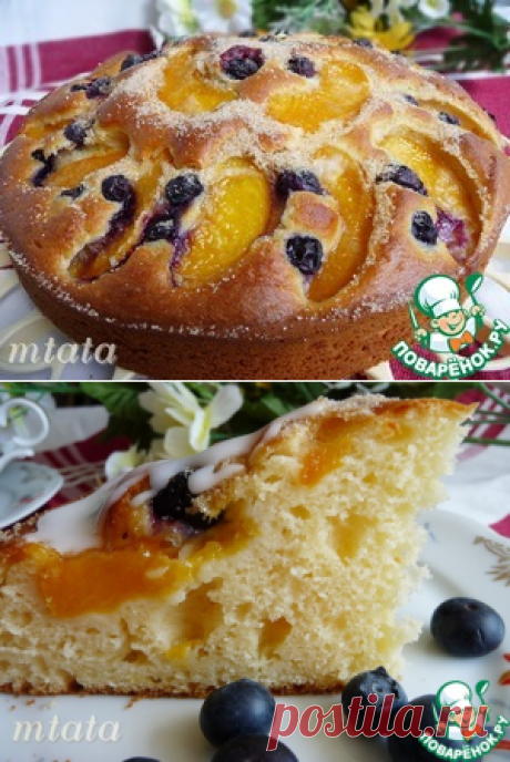 Персиковый пирог с рикоттой - кулинарный рецепт