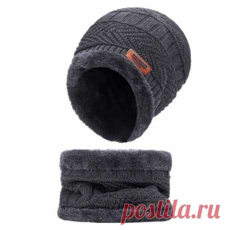 Зимняя Шапка-бини для мужчин, вязаная шапка, Женская Мужская Толстая шерстяная шапка-шарф, Балаклава, шапка-маска, шапки, шапки | Аксессуары для одежды | АлиЭкспресс