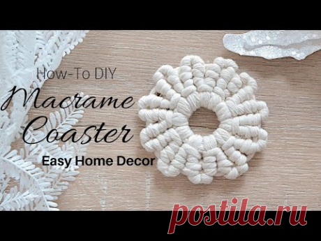 🏵️ How to DIY Macrame Flower Coaster Simple & Easy Tutorial