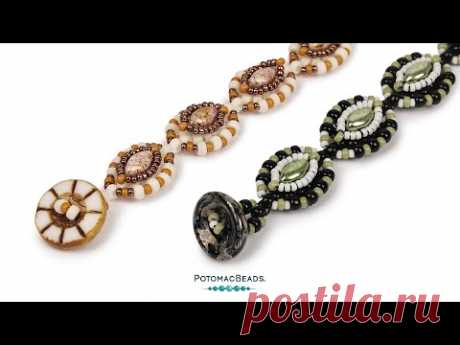 Marquise March Bracelet - DIY Jewelry Making Tutorial by PotomacBeads