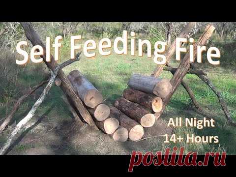 Self Feeding Campfire Lasts 14 Hours - Video Tutorial | The WHOot