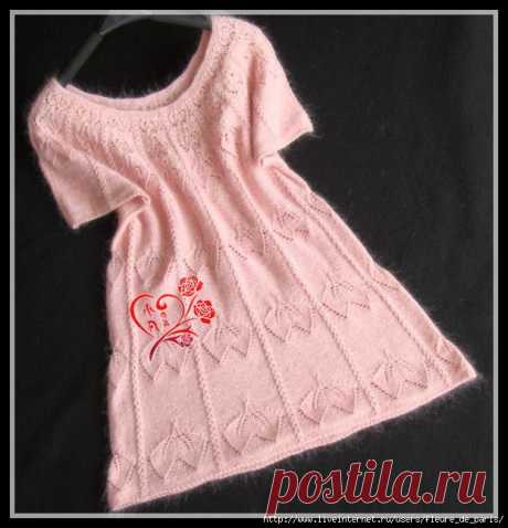 Розовая туника из ангоры.