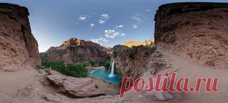 Водопад Хавасу – Сапай, Гранд-Каньон (Grand Canyon), Коконино, Аризона, Соединённые Штаты Америки.