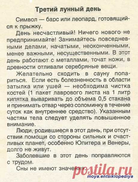 03 лунный день