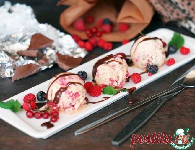 Семифредо с малиной и шоколадом – кулинарный рецепт