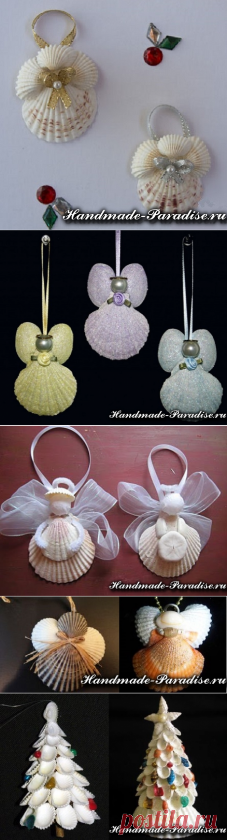 Рождественские ангелы из ракушек - Handmade-Paradise