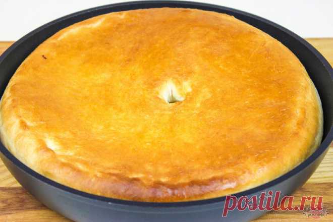 Постный пирог с капустой и грибами. Тесто без яиц