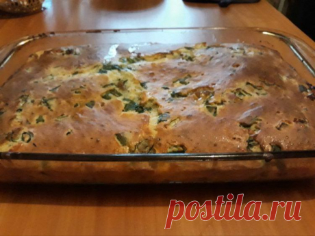 Пирог на кефире с курицей