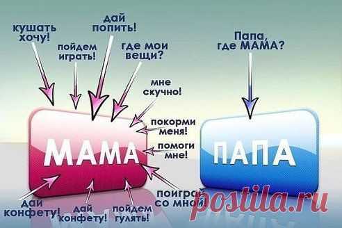В чём разница между мамой и папой?