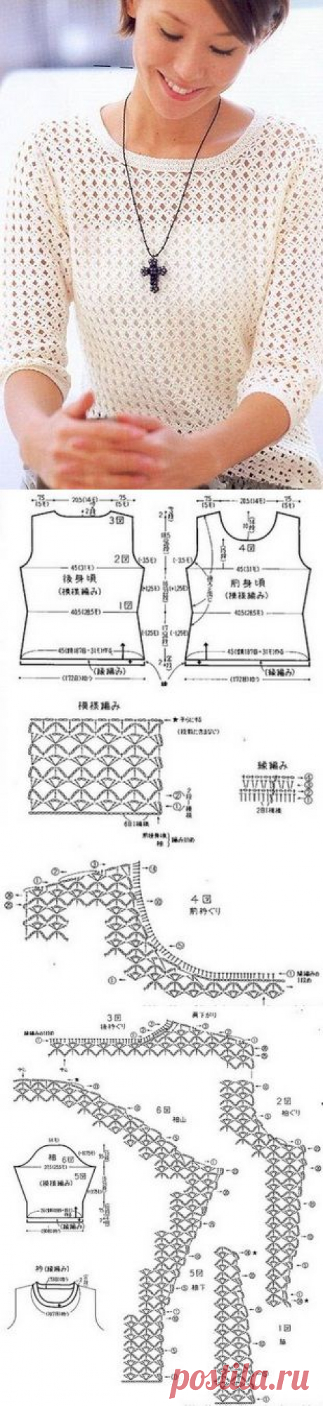 Crochet pullover sweater pattern. Ladies sweaters | Все о рукоделии: схемы, мастер классы, идеи на сайте labhousehold.com