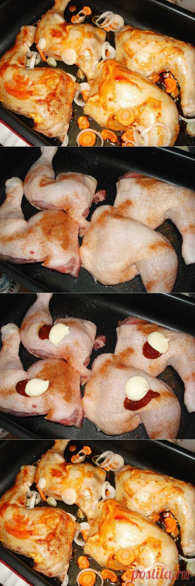 Как приготовить куриные ножки запеченные в духовке под майонезом