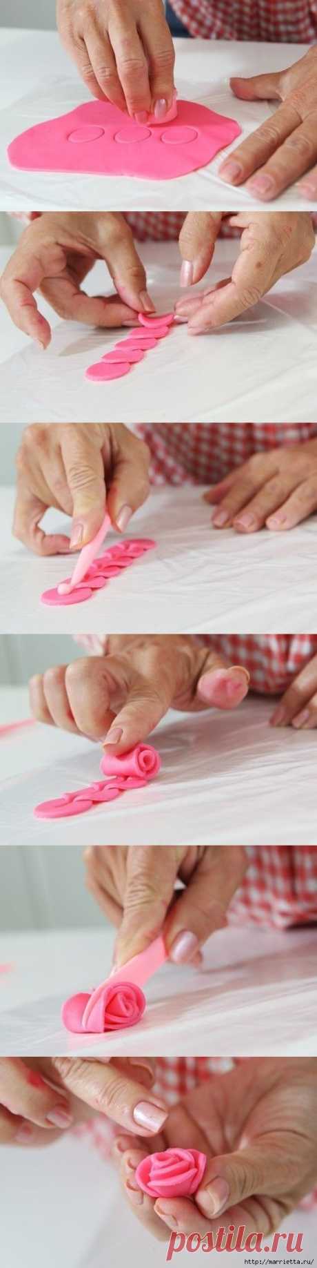 (1) EASY WAY TO MAKE ROSES | Polymer clay ideas