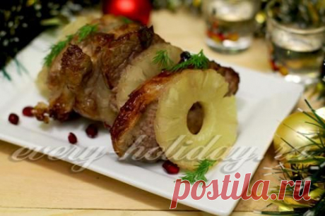 Свинина на гриле с ананасами, рецепт
