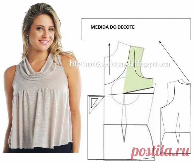 Blusa larga feminina molde passo a passo - Moldes Moda por Medida Elegante e charmosa esta blusa larga feminina vai ser desejada por quem gosta de vestir bem. Toda ela é uma verdadeira obra de arte. Não é de difícil