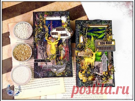 Mixed Media cards /Step-By-Step tutorial. Текстурные открытки. Мастер-класс. - YouTube