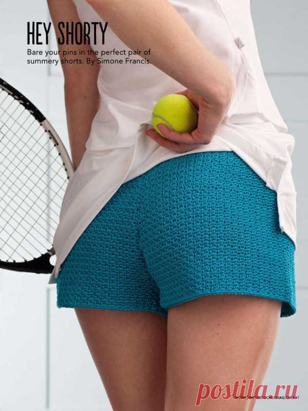 Вязание шорт крючком TENNIS SHORTS