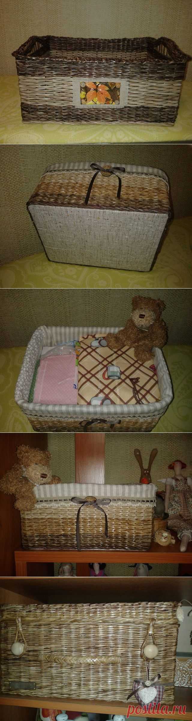 Корзины новые и не очень / Поделки из бумаги / Плетение из бумажной лозы