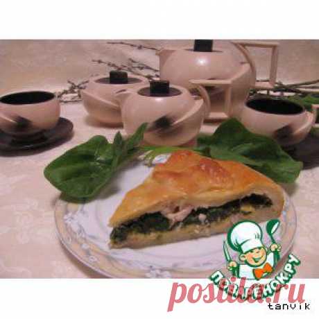 Пирог с курицей и шпинатом - кулинарный рецепт