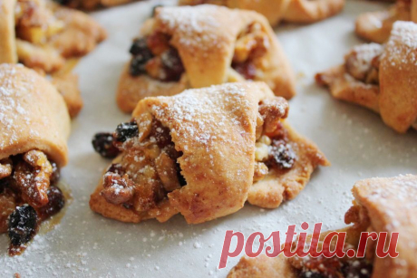 Ругелах с грецкими орехами и изюмом | Persimmona