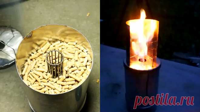 Как сделать печь по типу «финской свечи» с регулировкой пламени  .