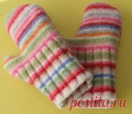 Рукавички из свитера — DIYIdeas