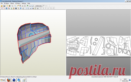 Half elfen lied helmet pepakura+download Another request for the helmet in half cut . Again scale to your head spec Link to file: