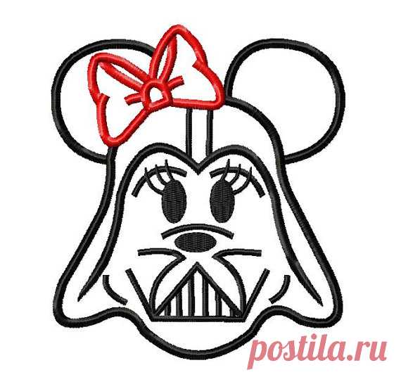 Lucha de estrellas inspirado personaje Darth con diseño de apliques bordados Bow Minnie orejas estrellas Darth bordado apliques diseño  4 pulgadas para 4 x 4 aro 5 pulgadas para 5 x 7 aro 6 pulgadas para aro de 6 x 10  Formatos en archivo .zip: PES, JEF, EXP, VIP, VP3, EXP HUS DST  Los diseños son 100% probado antes de la lista. Un correo electrónico con cualquier