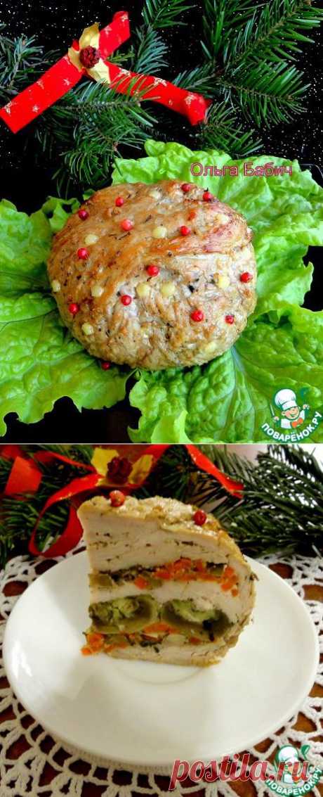 Новогодний мясной шар.