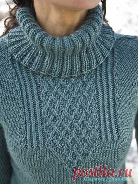 Модели вязания: Теплый и уютный свитер