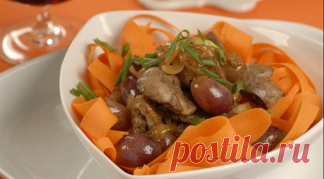 Куриная печенка с виноградом. Пошаговый рецепт с фото на Gastronom.ru