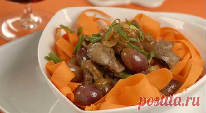 Куриная печенка с виноградом. Пошаговый рецепт с фото на Gastronom.ru