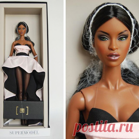 My favorite out of the 4 IT direct sale, its #AdeleMakeda as #NaomiCampbell 😍😍😍 My muse! #ITSupermodel #FashionRoyalty #IntegrityToys #FashionDoll #Vogue  #IntegrityToysConvention2016 #Versace #90s #Supermodel #Fashion #RedCarpet #InstaDoll #DollCollector