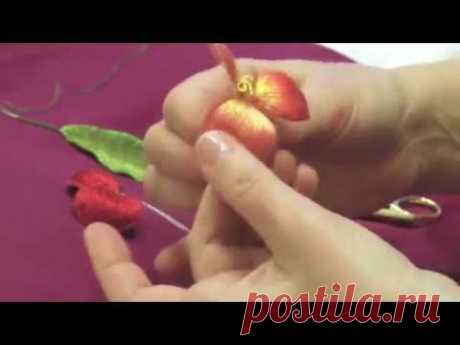 ОБЪЕМНАЯ ВЫШИВКА(СБОРКА ЦВЕТКА)\ assembly of parts of a flowerSTUMPWORK