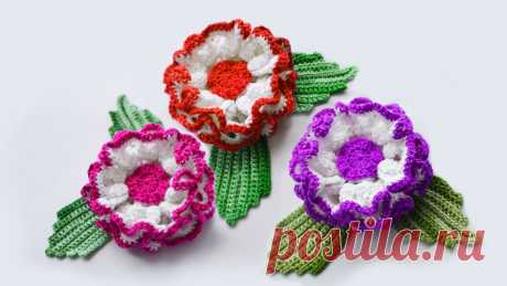 Цветы Маргаритки крючком. Мастер класс. Crochet flowers Daisies - YouTube