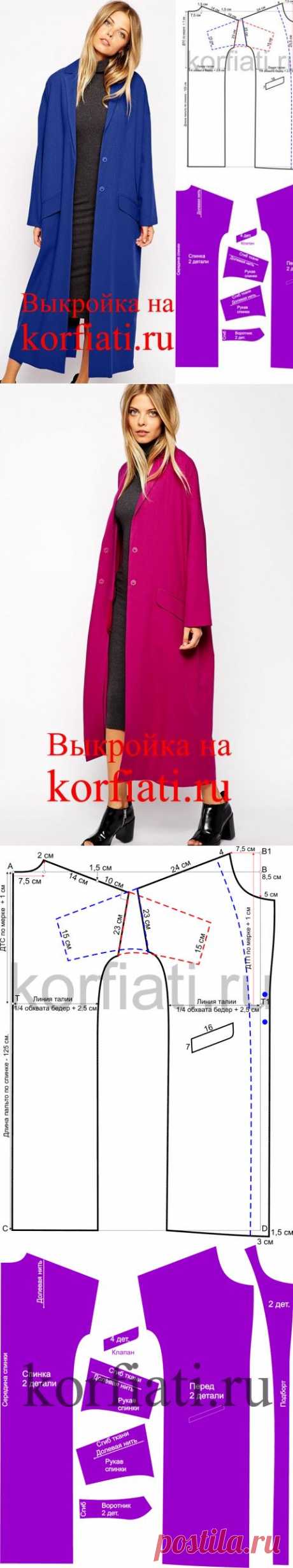 Выкройка простого пальто от ШКОЛЫ ШИТЬЯ