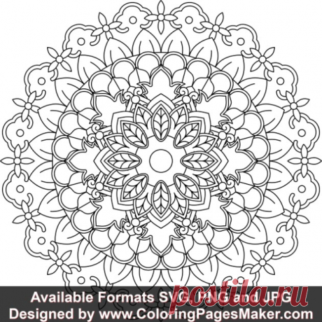 SVG Mandala Art #162 &amp;#8211; ColoringPagesMaker