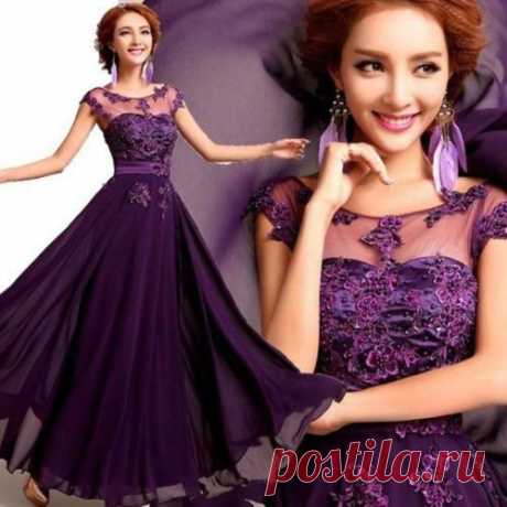 2014 New Long Chiffon Bridesmaid Evening Formal Party Ball Gown Prom Dress | eBay