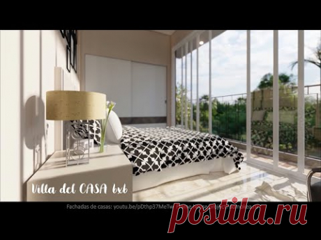 Потрясающий 2 этажный Каркасный ДОМ 6х6 с плоской крышей. Villa del CASA 6*6 ПРОЕКТ 3d sketchup