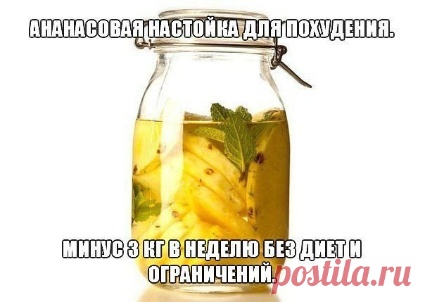 Ананасовая настойка для похудения.

В среднем минус 3 кг в неделю без диет и ограничений.

Покупаете хороший ананас, большой, оранжевый и ароматный, такой, что запах даже через кожуру соблазняет, и водку - 0, 5 литра.

Далее хорошенько, со щёткой, моете ананас, чтобы кожура была чистой - она нам пригодится. Потом срезаете у него листья и самый низ. И фрукт отправляется в комбайн, или, на худой конец, в мясорубку, вместе с кожурой.

Получившуюся кашицу заливаете водкой, гер...
