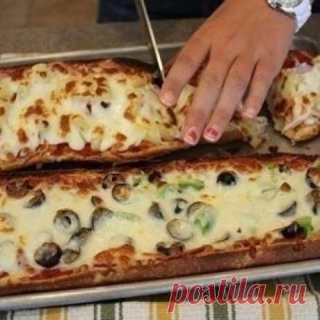Фантастически вкусная пицца-хлеб за 10 минут