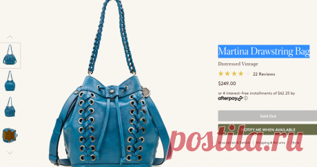 Martina Drawstring Bag - Distressed Vintage – Patricia Nash
