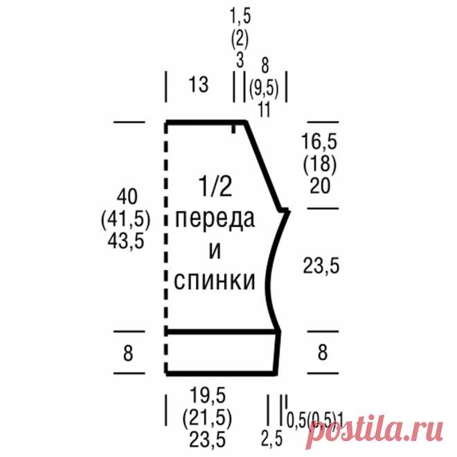 Топ с кружевным воротником - схема вязания спицами. Вяжем Топы на Verena.ru