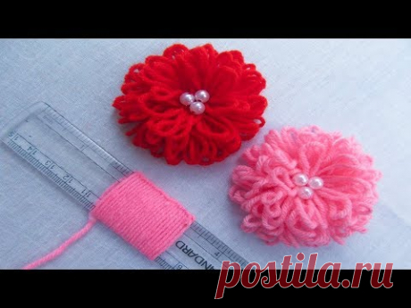 Hand Embroidery Amazing Trick# Easy Flower Embroidery Trick with Scale# Sewing Hack