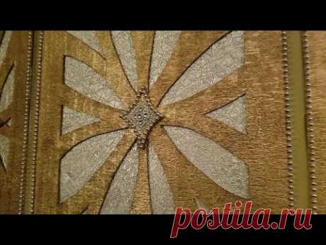 DOLLAR TREE DIY WALL ART | DIY WALL DECOR | Diy Cardboard | DIY aluminum foil art - YouTube