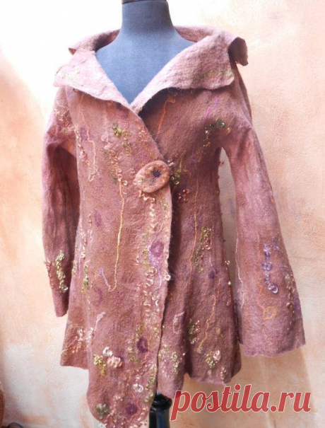 Garden Nuno Felt Coat, Size M/L