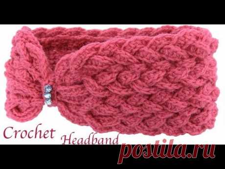 Diadema Mariposa trenzada en 3D tejida a Crochet paso a paso tejido tallermanualperu - YouTube