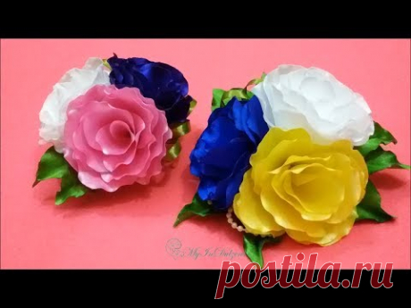 D.I.Y. Satin Flower Bunch - FIFA 2014 World Cup Brasil Theme flower | MyInDulzens